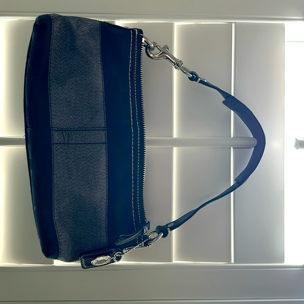 Excellent Condition Coach Small Canvas Hobo Bag